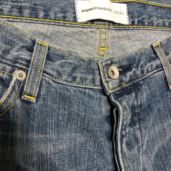 Paperdenim&cloth Men Jeans Sz 36X35 Buttonfly Light Wash Denim 2-GTS-13 Metro 3 - Picture 10 of 11